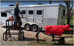 7K Something Horse Mount &  Steer Sled Complete Setup