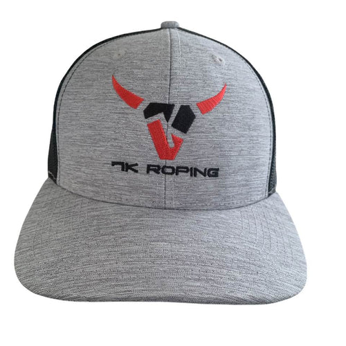 7K Roping Logo Cap #3 - Heathered Gray / Black Mesh