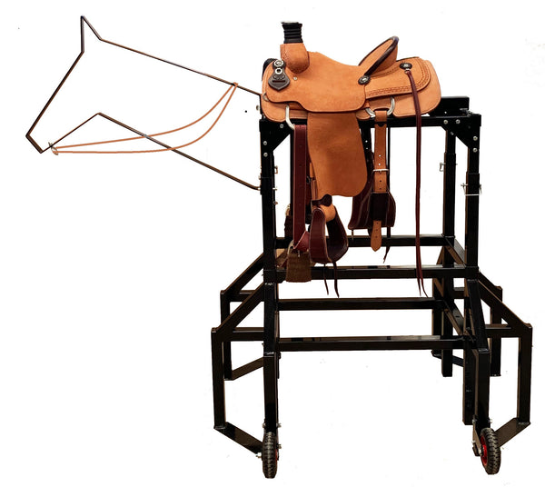 7K Rope Something Horse with Roughout Roper Saddle